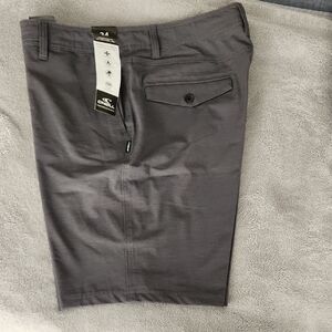 O'Neill Men's Charcoal Flat Front Shorts